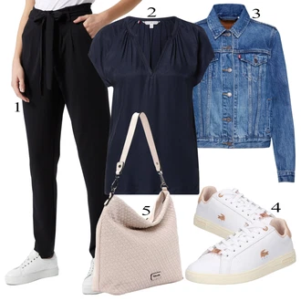 Outfit s Černá Slim Fit Džíny/Dlouhé Šaty/Kalhotky/Dlouhý Zimní Kabát/Dlouhá Halenka/Dlouhý Svetr/Dlouhá tylová sukně/Dlouhé Kardigany JdY "Ležérní Outfits"