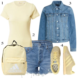 outfit mit Svetlo modra/Modra Kratke hlače velike velikosti levi's ® "Priložnostna oblačila"
