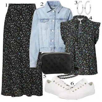 Chuck Taylor All Star Outfit sa Bijela/Krem/Kaki Platnena tenisica/Tanka tenisica/Kožna tenisica/Niska Tenisica Converse "Kežual outfit"
