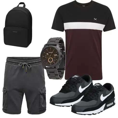 DunkelRot/Bordeaux/Rot Funktions T-Shirt/Ausgefallenes T-shirt/T-Shirt Training/Ringelshirt/Kurzarm T-Shirt/Sport-Top/Shirt/Casual T-Shirt Iriedaily kombinieren