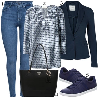 Outfit sa Siva Bluza s Puf Rukavom/Bluza s Mašnom/Dječja igračka Cartoon "Outfit za slobodno vrijeme"