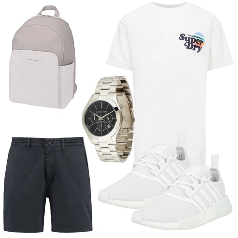 Flache Weiß/Creme Sommer Sneaker/Schmaler Sneaker/Sneaker Low/Schnürschuh Adidas Originals kombinieren
