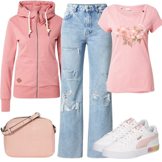 Outfity na podzim s Džín s Širokou Nohavicí "Podzimní Ležérní Outfit"
