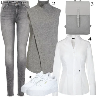 Bombaž outfit mit Bela/Krem/Škrlatna Bluza z gumbom/Bluza z zaplato na komolcu/Poslovna Bluza/Bluza brez železa/Slim Fit Bluza Seidensticker "Padajoča oblačila"