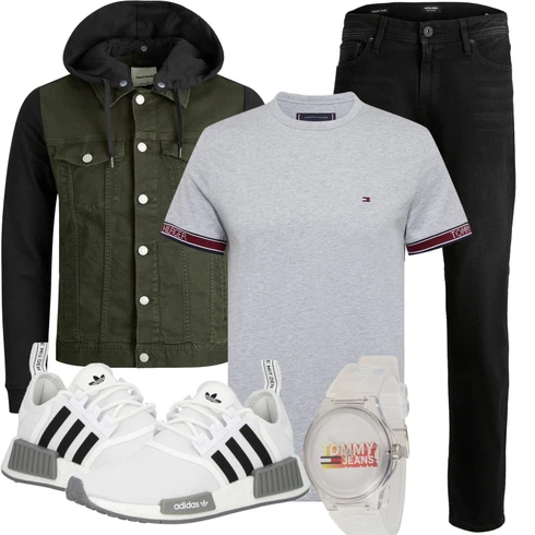 Elegant Schwarz/Grau/Dunkelgrau Damen 7/8-Länge Jeans/Sportschuhe/Low Rise Jean/Regular-Fit Jeans/Lederjacke/Slim Fit Jeans/Straight Leg Jean/Leder Schuhe/Tapered-Jeans/Thermojeans/Winterjacke Jack & Jones kombinierenLook: Uni, Lack, Classic, Coole, Elegant, Old Money, Premium, Schlichte, Smart Casual