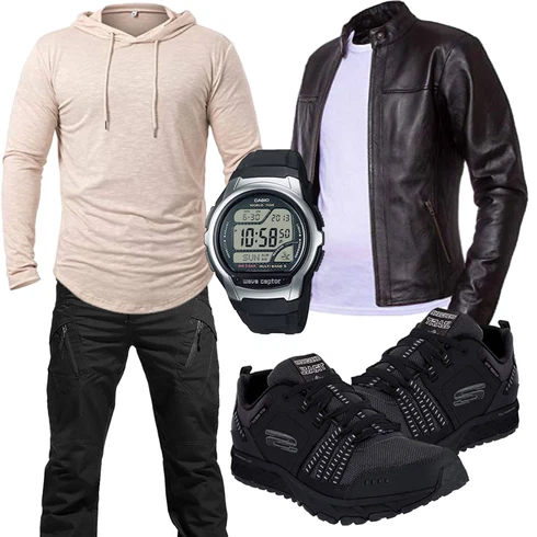 Schwarz/Dunkelbraun/Lila/Braun Jacke mit Seitlichem Reißverschluss/UniformJacke/Leder BomberJacke/BikerJacke/KunstlederJacke/ReitJacke/MotorradJacke Vance The Leather Company kombinieren