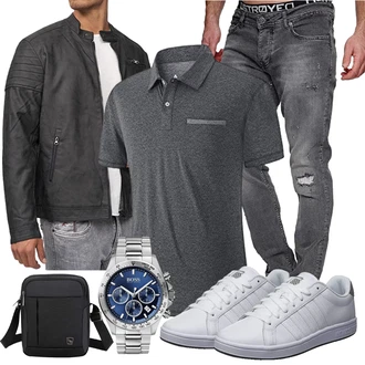Outfit mit Grau Unkategorisiert K-SWISS "Lässiger Freizeit Look"