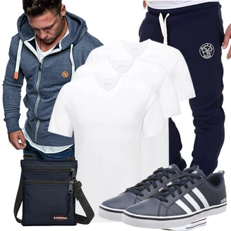 Outfit mit Weiß T-Shirt Boss "Lässiger Freizeit Look"