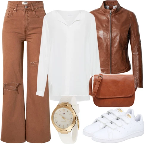 Kombinace Šedá/Hnědá/Béžová/Bílá/Krémová/Khaki Halenkové Body/Blůza s knoflíčkem/Halenka se Stojatým Límcem/Dlouhá Halenka/Halenka s Dlouhým Rukávem/Oversize Halenka/Oversize Muselínová Blůza/Slip-on Halenka/Tunikové Tričko Vila