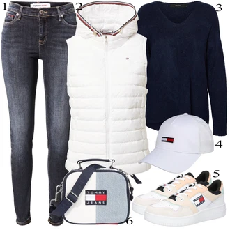 outfit mit Siva Čevlj Superga Tommy Jeans "Padajoča oblačila"