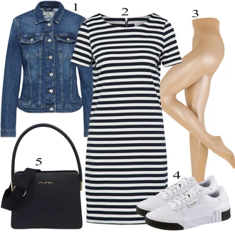 outfit mit Siva Obleka Vila "Padajoča oblačila"