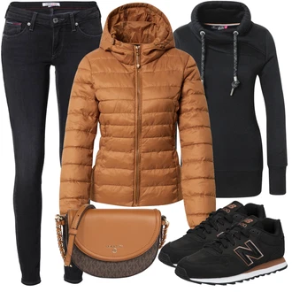 Outfit s Černá Teniska New Balance "Módní vzhled pro podzim"