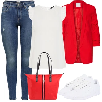 Outfity na podzim s Červená/Tmavě červená Oversize Sako/Dlouhý Sako/Teplákový blejzr/Kožená bunda pro muže/Boyfriend Sako Pieces "Podzimní Outfit"