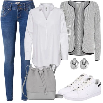 Stan Smith Outfit s Zimní bota/Nízká Teniska/Nízká bota na podpatku Adidas Originals "Podzimní Outfit"