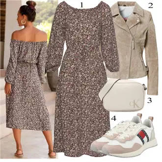 Outfit sa Siva Tenisica Za Trčanje/Obuća Niska Tenisica Tommy Jeans "Jesenski Outfit"