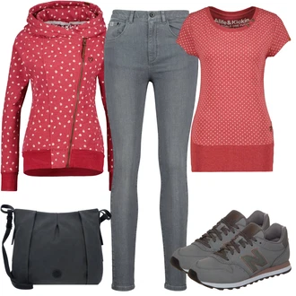 Vintage outfity Moderní s Šedá/Světle šedá/Tmavě šedá Kožená bunda/Capri Džíny/Push up Džín/Dámské Džíny s Délkou 7/8/Kožené Boty/Termální Džíny/Slim Fit Džíny/Džíny s Nízkým Sedem/Navlékací džíny/Džíny s Rozparkem/Kotníková Bota Alife and Kickin "Podzimní Outfit"Look: Cool, Moderní, Krásný, Old Money, Venkovní, Chytrý příležitostný