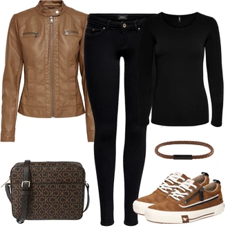 Dlouhé / Maxi Outfit s Černá Taška Přes Rameno/Doplňek/Dlouhé Kardigany/Dlouhý Zimní Kabát/Dlouhý Svetr/Dlouhá tylová sukně/Batoh Calvin Klein "Podzimní Outfit"