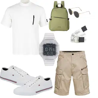 20er Jahre Outfit mit Gold/Gelb/Braun Sonnenbrille/Brille Ray-Ban "Outfit für den Sommer"Look: Metal, Retro, 80er, Prinzessin, Classic, Coole, Löwe, 20er Jahre