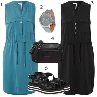 Outfit s Modrá/Tyrkysový Šaty Móda Pro Plnoštíhlou Ragwear "Letní Outfit"