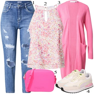 outfit mit Siva/Roza/Bež/Modra Superga Puma "Padajoča oblačila"
