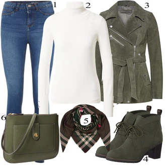 outfit mit Šal Tommy Hilfiger "Padajoča oblačila"