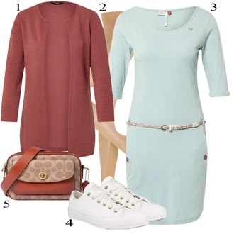 Jesenske Outfiti Poroka Gost mit Bela/Krem/Khaki Platnena superga/Usnjene superge/Superge Nizka/Ozka superga Converse "Padajoča oblačila"Look: Bar, Koncert, Šola, Poroka
