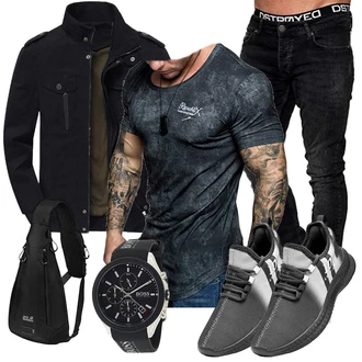 Outfit mit Schwarz Unkategorisiert Jack Wolfskin "Outfits für jeden Tag"