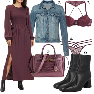 Outfit sa Crvena/Crna Haljina Lascana "Jesenski outfiti"