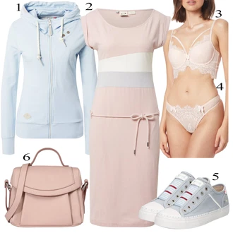 outfit mit Žensko spodnje perilo in kopalke HUNKEMÖLLER "Padajoča oblačila"