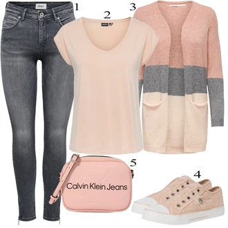 outfit mit Bež Torba za čez ramo Calvin Klein Jeans "Padajoča oblačila"