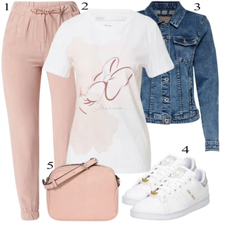 outfit mit Roza/Bež/Modra Torba za čez ramo Calvin Klein Jeans "Priložnostna oblačila"