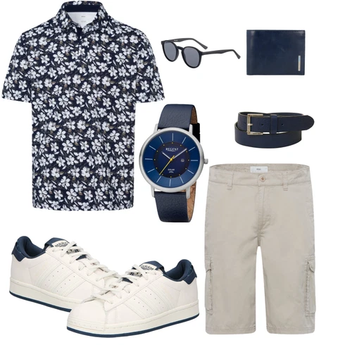 Grau Sonnenbrille Komono kombinieren mit Weiß Hemd Brax