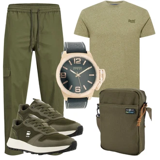 Outfit mit Schwarz Sneaker G-Star Raw "Praktischer Look"