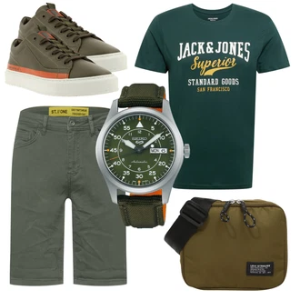 Outfit mit Grau Sneaker G-Star Raw "Praktischer Look"