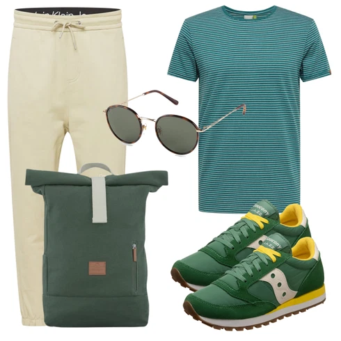 Dunkelgrün/Braun Sonnenbrille Kapten & Son kombinieren
