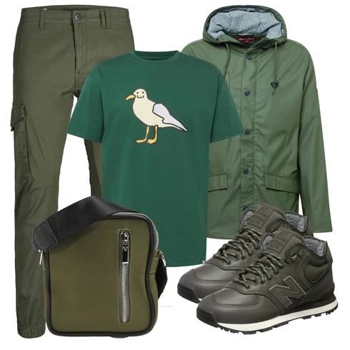 DunkelGrün/Grün 2in1 Jacke/Bundeswehr Parka/Funktionsjacke/Parka-übergangsjacke/Regenjacke/Ripstopjacke/Nachhaltige Jacke/Trekkingjacke/Wachsjacke Derbe kombinieren