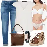 Šněrovací uvolněné džíny outfity image