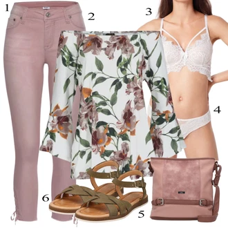 Outfit sa Pink/Bež/Bijela Trokutasti Grudnjak/Balkonet Grudnjak/Komplet donjeg rublja od čipke/Prozirni grudnjak i poprsje/Kožne jakne za muškarce/Mekani grudnjak/Komplet gaćica za grudnjak/Čipkasti grundjac/Komplet Gaćica sa Žičanim Grudnjakom/Grudnjak sa žicom/Bralette Grudnjak HUNKEMÖLLER "Ljetni outfiti"
