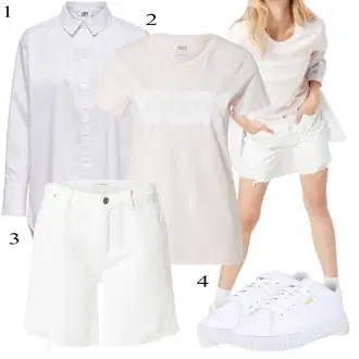 Outfity pro léto s Šedá Halenka Móda Pro Plnoštíhlou/Halenka JdY "Letní Outfit"