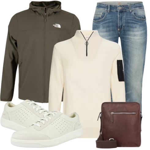 Grau/Weiß Schuh Sneaker Clarks kombinieren