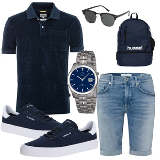 Outfit mit Weiß Hemd Brax "Sommer Look für den Alltag"