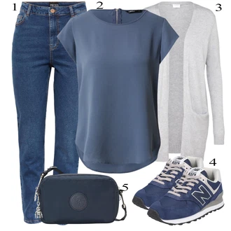 Outfit s Modrá Teniska New Balance "Ležérní Outfits"