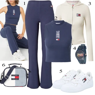 Duga/maxi Outfit sa Plava Nekategorizirano Tommy Jeans "Sport Outfits"