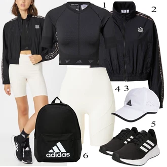 Kratka/mini Outfit sa Bijela/Siva Nekategorizirano Adidas Performance "Sport Outfits"