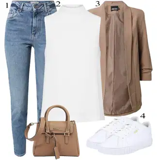 Outfit s Hnědá Taška Přes Rameno Calvin Klein "Ležérní Outfits"