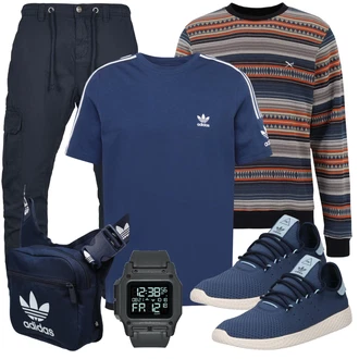 Outfit mit Rot/Mischfarben/Beige/Hellblau Norweger Pullover/Sport Sweatshirt/Pullover mit Stehkragen/Damen Pullover/Women's Fleece Sweatshirts/Gestreifter Pullover/Pullover Bedrucken/Jacquard Pullover/Vintage Pullover/Wollpullover/Einfacher Pullover Iriedaily "Street Style Outfit"