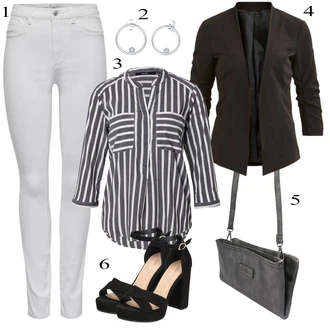 outfit mit Siva 3/4 Bluza VERO MODA "Priložnostna oblačila"
