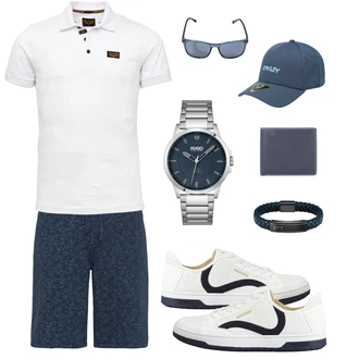Outfit mit Grau Sneaker Superdry "Stylische Sommerlaune"