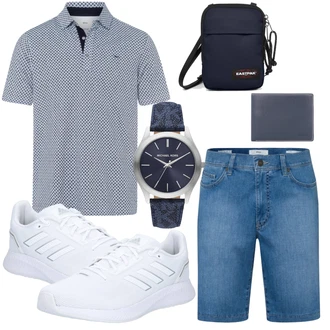 Logoprint Outfit mit Weiß Sportschuh adidas sportswear "Stylische Sommerlaune"