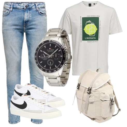 Silber/Grau ArmbandUhr/Smartwatch/Uhrwerkzeug/KettenUhr Tommy Hilfiger kombinieren mit Hellblau/Blau Slim Fit Jeans/Girlfriend Jeans/Low Rise Jean/Boyfriend Jean/Tapered-Jeans/Dad Jeans/Biker Jeans/Straight Leg Jean/Vintage Jeans/Low Waist Jean/Herren Lederjacke/Jeans mit Schlitz Only & Sons